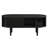43.4'' Oval Coffee Table With Hidden Storage, Fluted Accent Center Table With Tambour Sliding Doors-479178909
