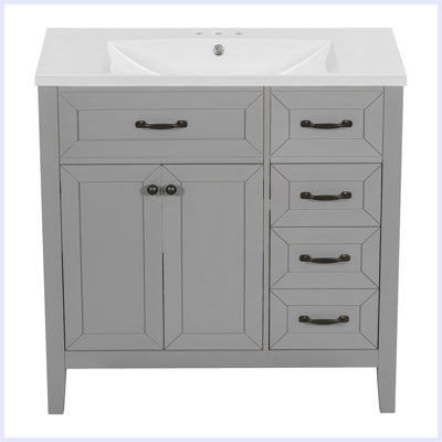 Ensemble de meuble-lavabo moderne avec lavabo et tiroirs