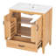 Meuble-lavabo de 30 po avec lavabo en céramique, portes à fermeture douce, tablettes réglables, compartiments de rangement et tiroirs