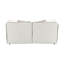 Causeuse en chenille beige avec 4 coussins