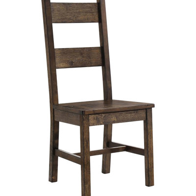 Rustic Golden Brown Back Side Chairs ( Of 2) - Decor, Color, Rubberwood, 41.38" H X 18.5" W 21.39" D, 300 Lbs Weight Bearing 2 For Dining Look, 41.38"x18.5"x21.39", Capacity