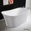 Baignoire de trempage autoportante en acrylique avec drain réversible 59 "x 30"-56335170