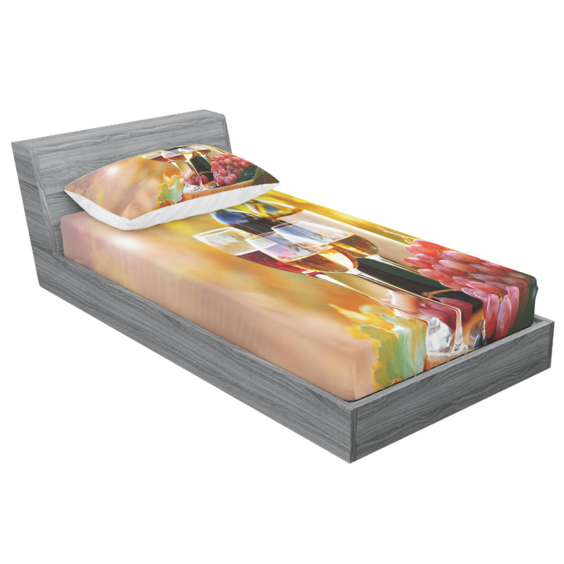 Microfiber Sheet Set, Twin Sheet Set with Fitted Sheet