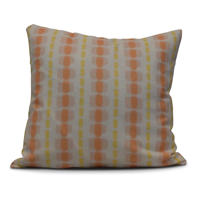 Coussin Funky Junky, H 16 po x l 16 po, Jaune