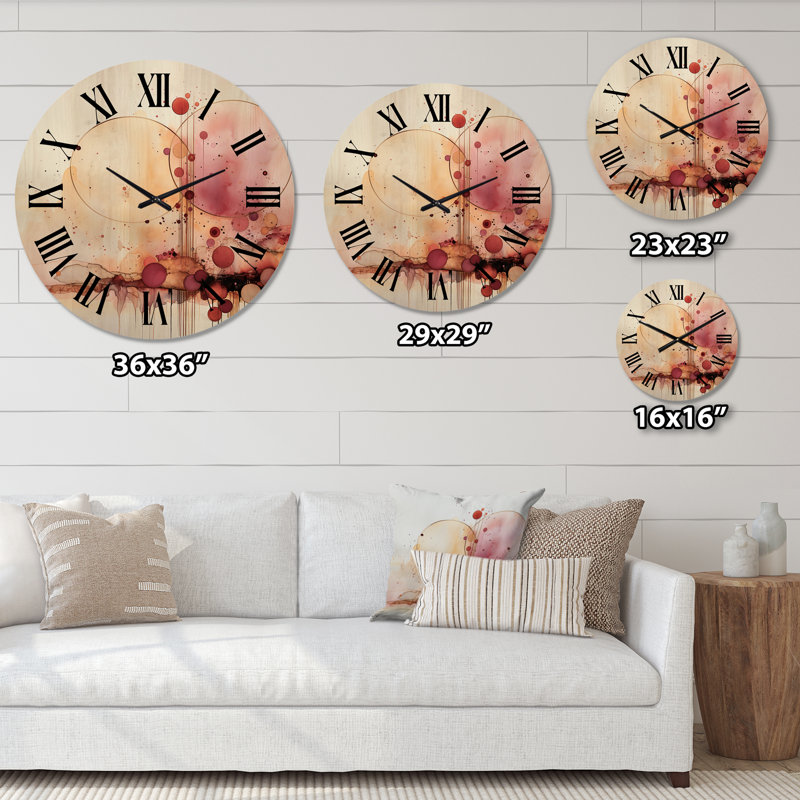 Horloge murale en bois surdimensionnée Vernesteen, Grand
