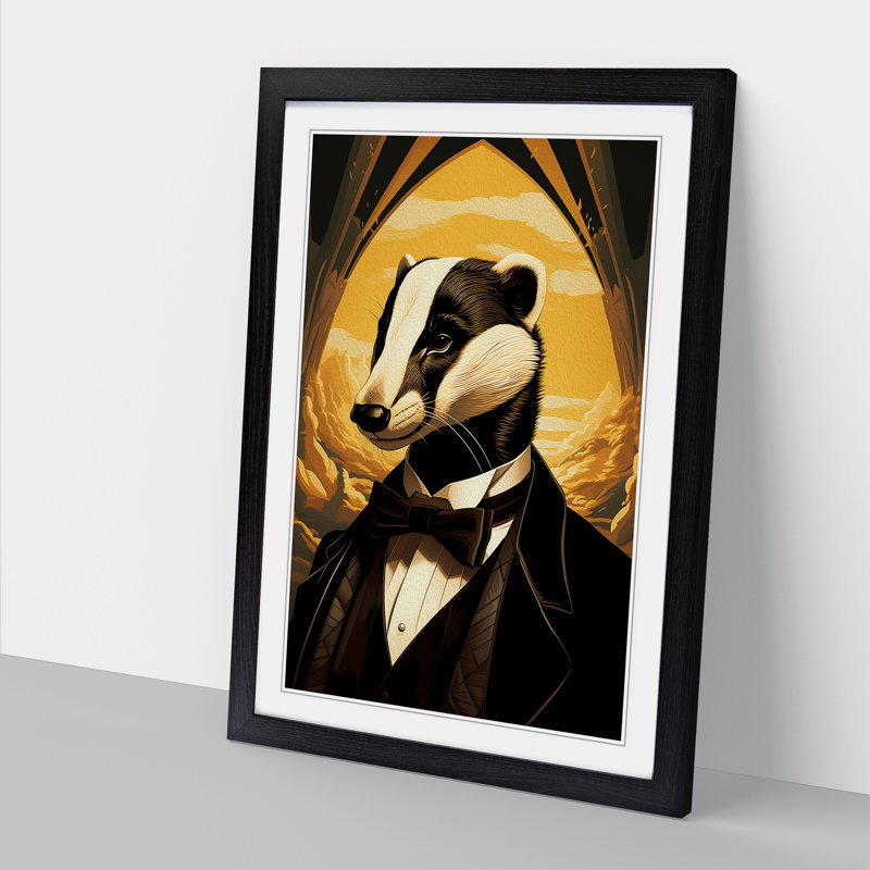 Single Picture Frame Print on Wood, Black Framed, 46cm H x 34cm W