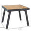 Nofi 4.0 Outdoor Dining Table With Teak Painting Tabletop, 2 - 4 Person Used