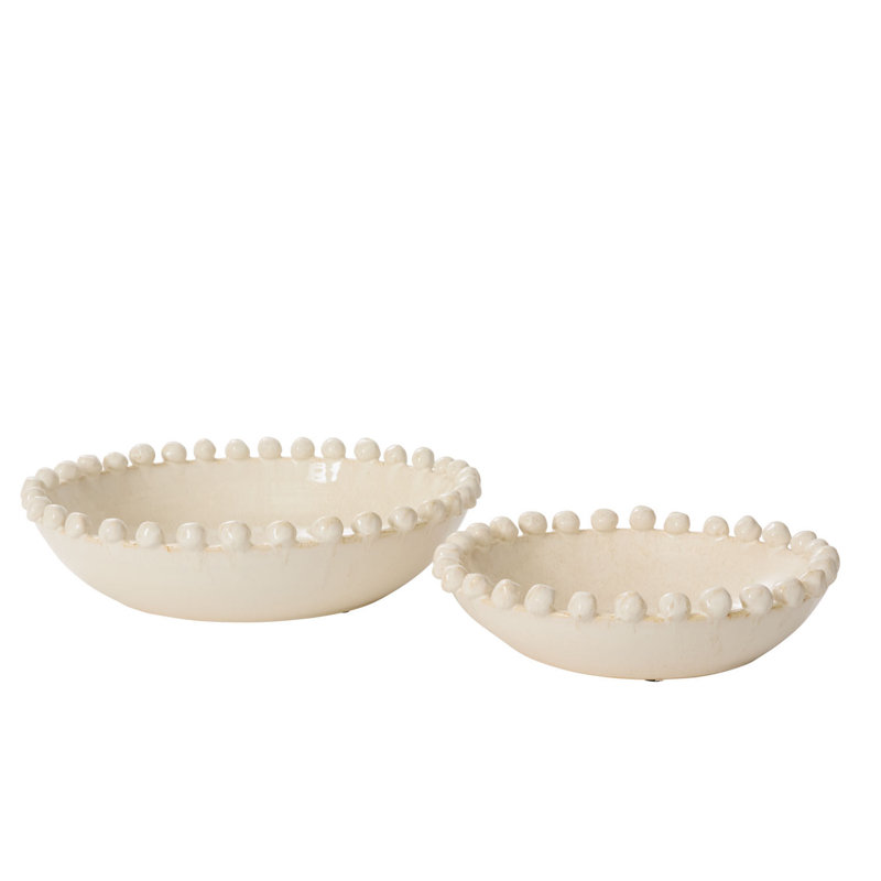 Nesting Lombard Bowl, 16" x 4.25", Off-White