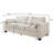 Modern Loveseat Sofa with Removable Cover, Solid Wood Frame & Spring Cushions, Space-Saving for Small Spaces-1341764095