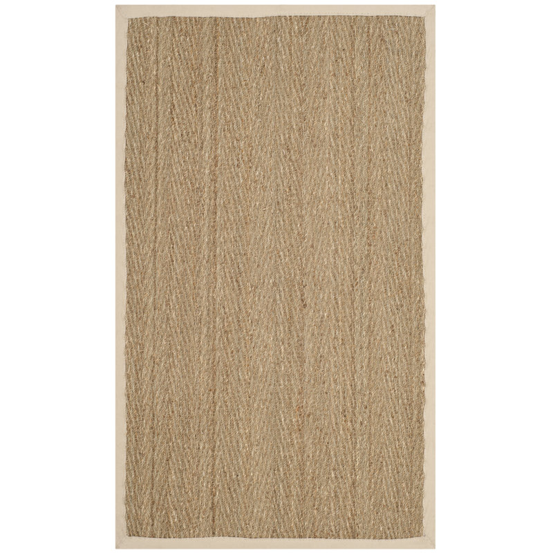 Deschamps Natural Fiber Seagrass Solid Color Rug, Rectangle 2'6" x 4'