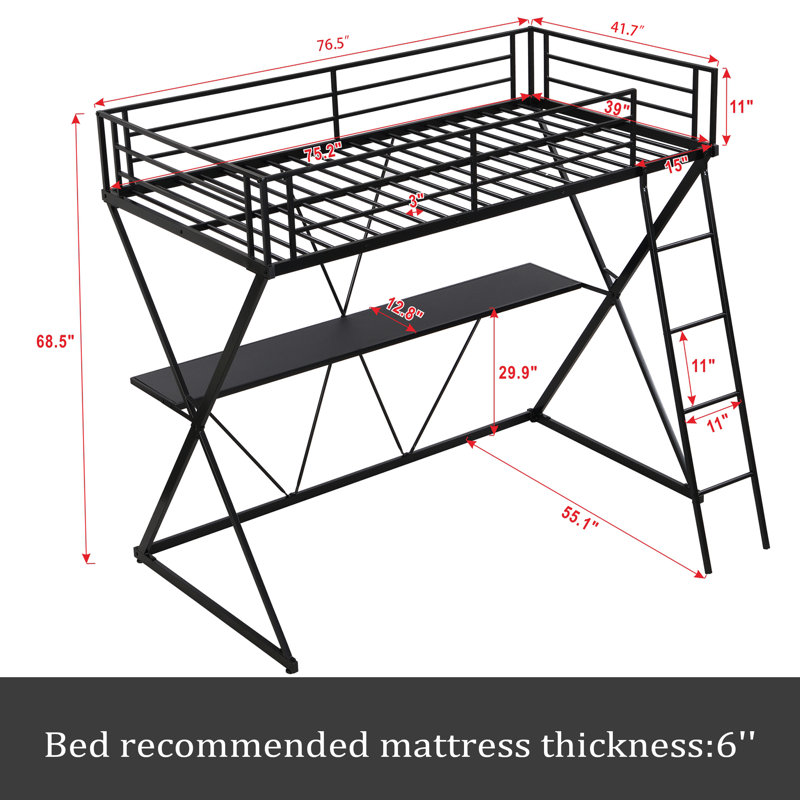 Lit mezzanine simple pour enfants Ameerat