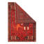 Rust Persian Antique Qashgaei Rug 3'11"x5'1"