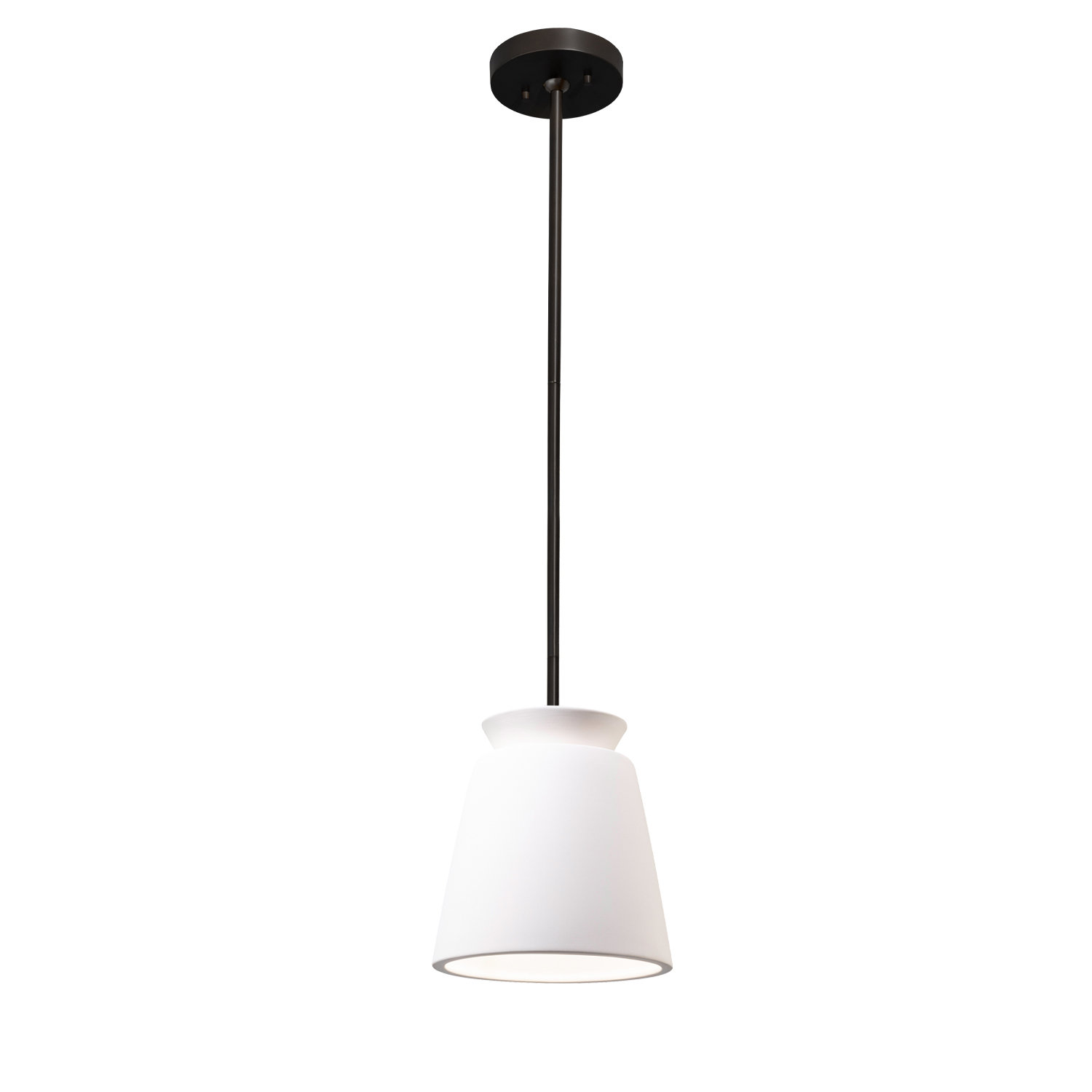 Logan Dimmable Cone Pendant, Dark Bronze, Adobe, LED (Integrated)