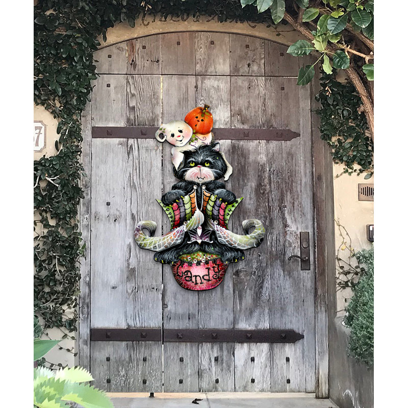 Cintre pour porte en bois d’halloween