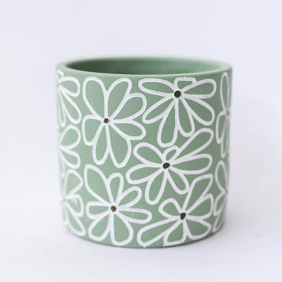 Daisy Print Flower Planter