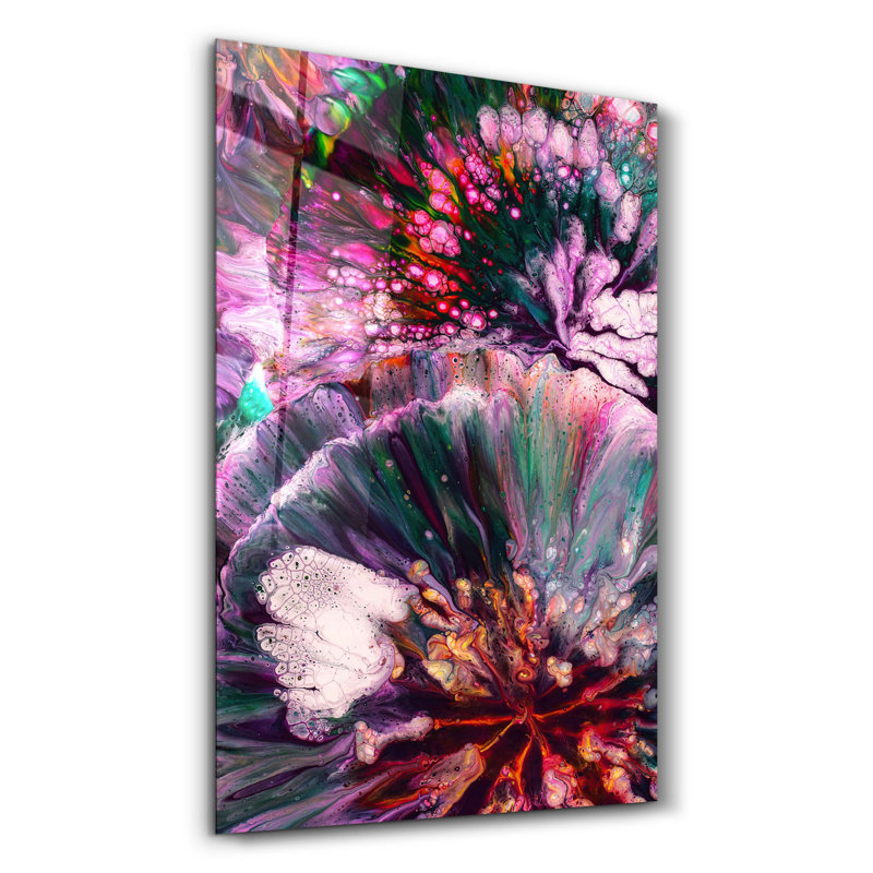 Élégante peinture murale en verre trempé de 13,8 po x 21,7 po | 100% verre trempé, épaisseur: 0,16 pouce | Imprimé UV pour des couleurs éclatantes | Parfait pour la décoration intérieure, le salon et les espaces de bureau