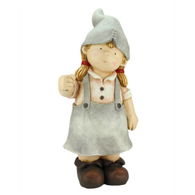Statue de jardin d'extérieur 21,25 po gnome debout