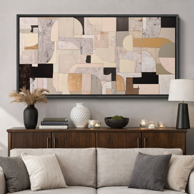 Collage architectural abstrait de style Mid-Century