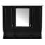 35 po X P 28 po Armoire à pharmacie murale rectangulaire noire H avec miroir