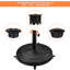 Porte-parasol de 55 lb en résine robuste avec support de parasol autoportant avec 4 roues verrouillables-109050160