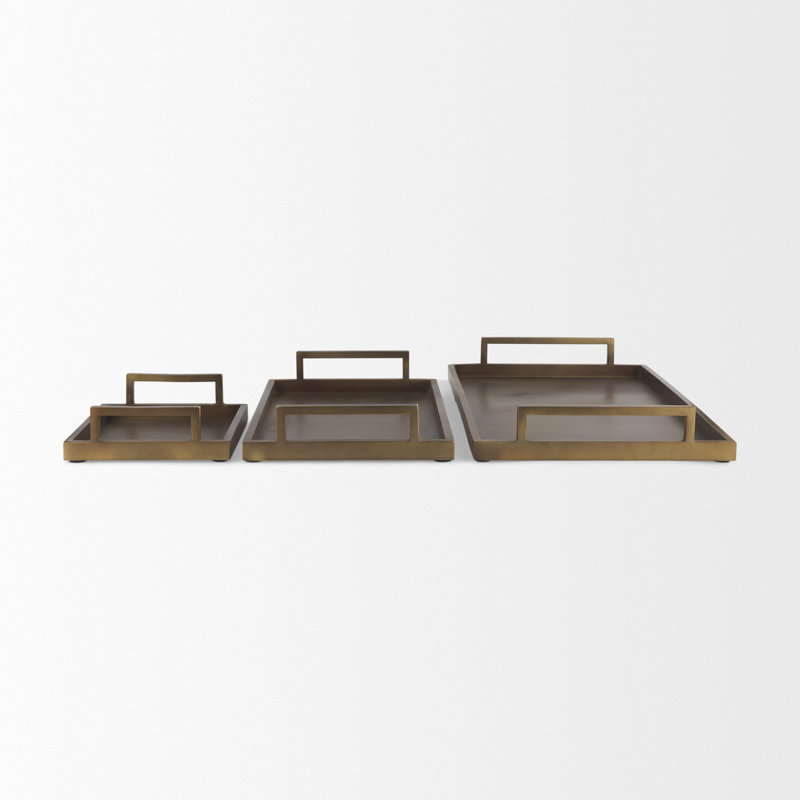 Metal Tray, 3" H x 9.5" W x 9.5" D