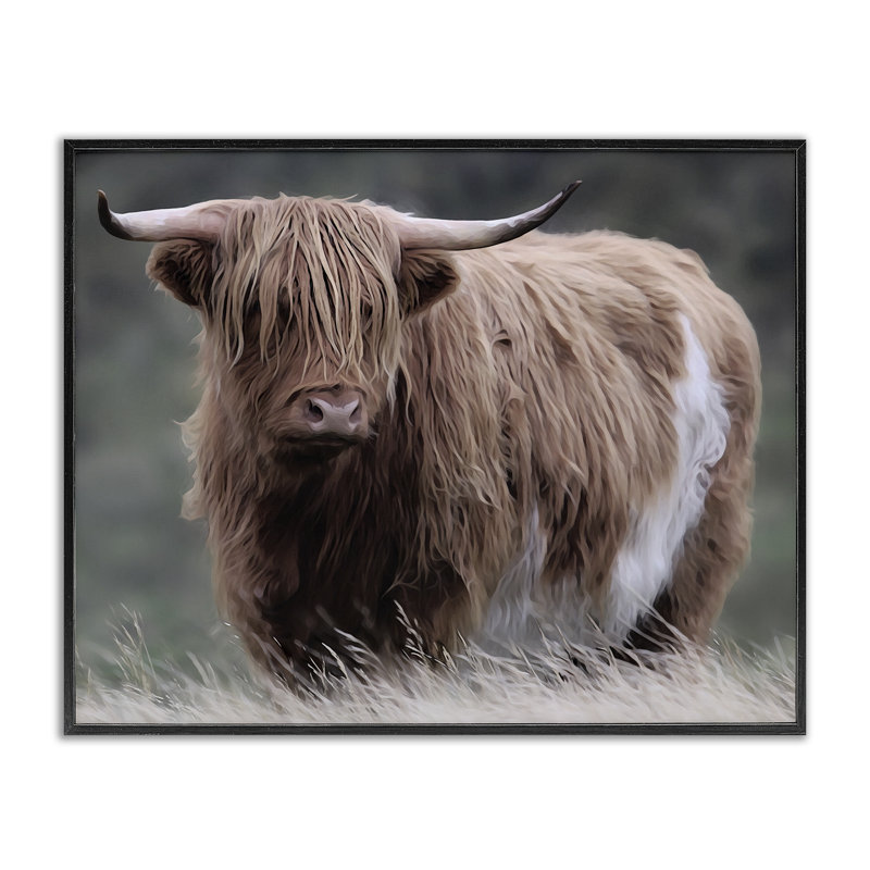 «Wandering Harry Highland», giclée encadrée, design par Marcus Prime, H 16 po x l 20 po, Giclée encadrée noir minuit
