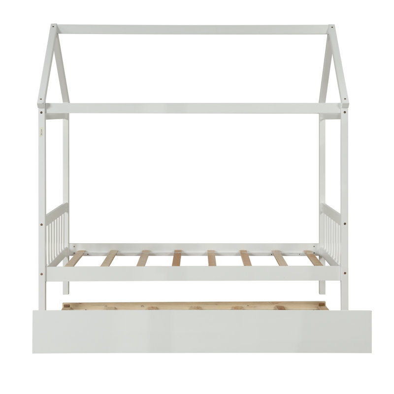 Lit simple House avec lit gigogne, blanc, Blanc , Simple