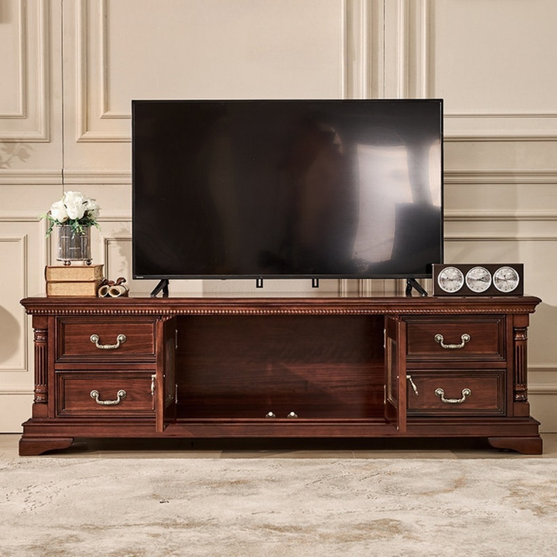 Meuble télé simple et rétro, H 21,26 po x L 78,74 po x l 17,72 po