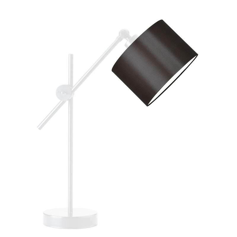 Gartha Adjustable Metal Desk Lamp, White, Brown