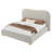 Modern Upholstered Platform Bed with Curved Headboard and Rounded Footboard-710002149-710002144