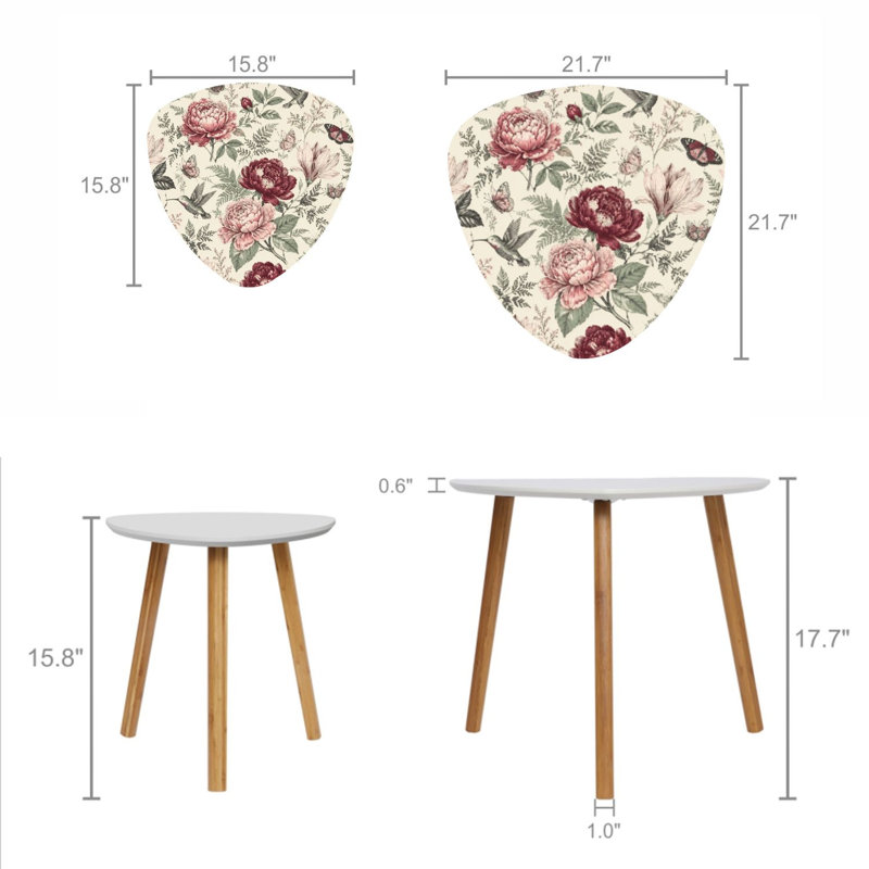 Ensemble de 2 tables basses gigognes Triangle