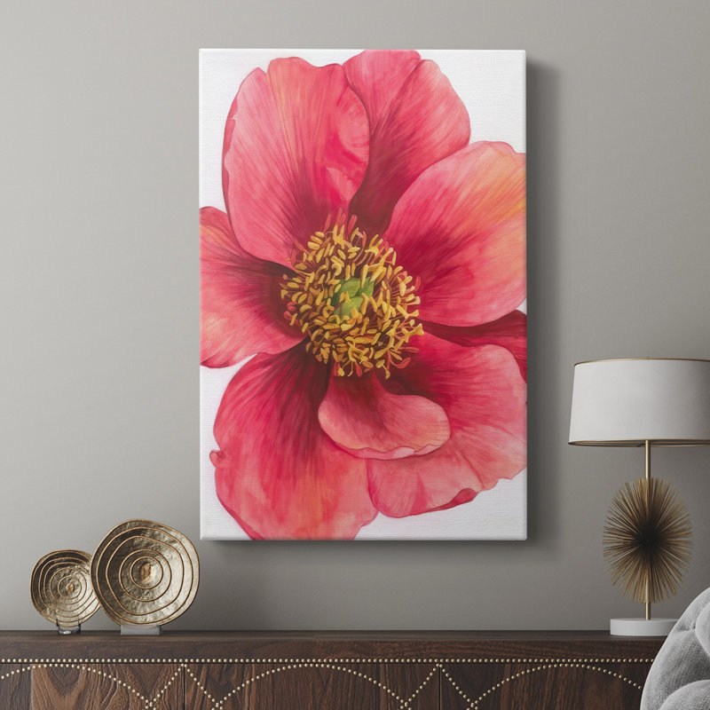 Tree Peony I -Custom Wrapped Gallery Cavas, 18" H x 12" W