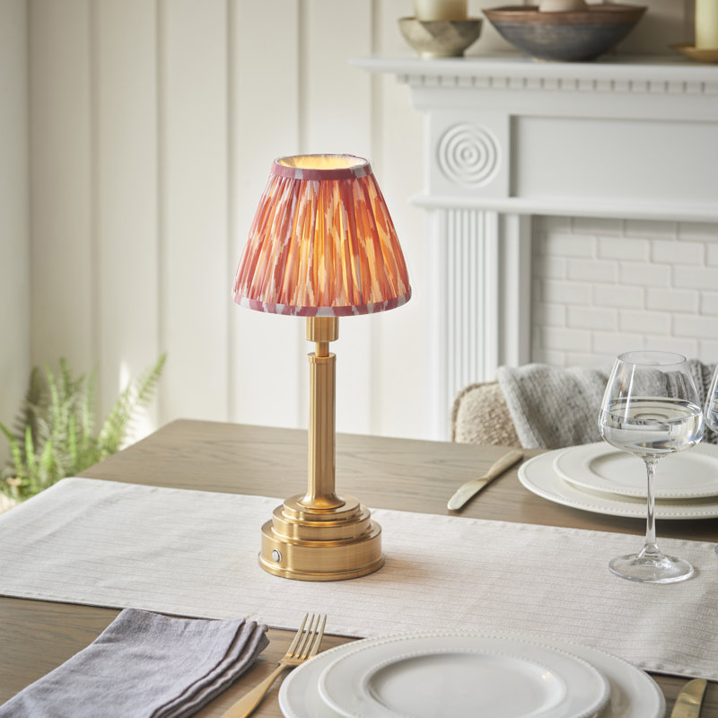 Upton Rechargeable Metal Table Lamp, Coral Pink