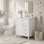 Meuble-lavabo autoportant avec lavabo, 3 tiroirs et tablette réglable