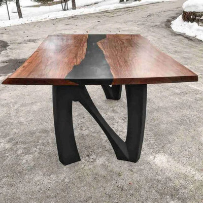 Norah Metal Dining Table Legs, Set of 2