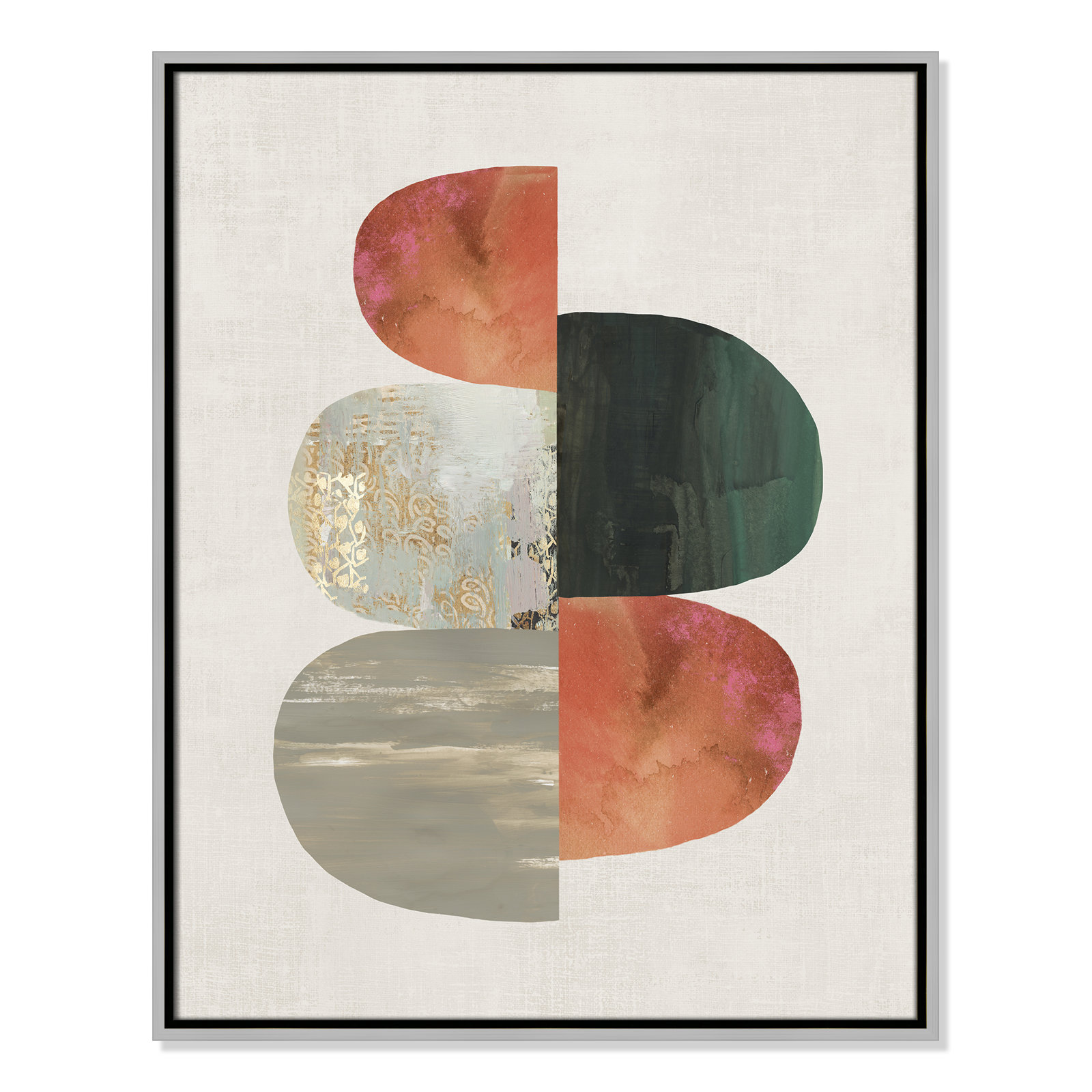 Evolving Energy II by Tom Reeves - Print, 29.5" H x 23.5" W, Framed Canvas, Silver