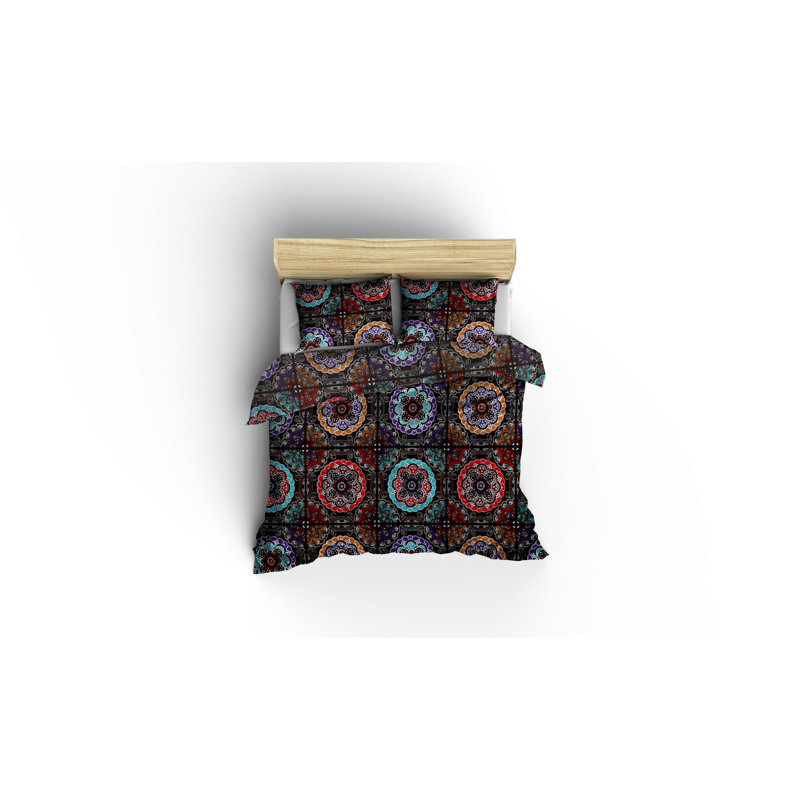 Ensemble de housse de couette en mélange de coton bleu royal Broomge, Housse de couette 87 po x 87 po + 1 taie d'oreille