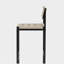 Ensemble de 2 tabourets de bar tissés avec dossier, tabouret de salle à manger en corde de papier, convenant à un banc d'îlot de cuisine