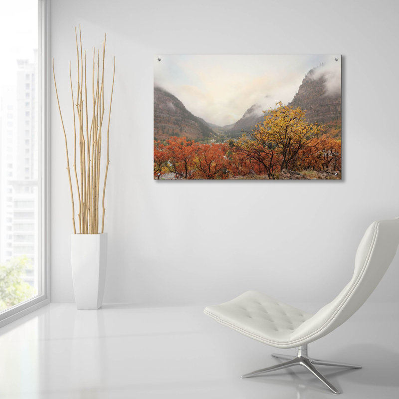 «San Juan Skyway I» par Lori Deiter, art mural en verre acrylique, H 24 po x l 36 po x P 0,2 po