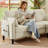 Corduroy Sectional Sofa with Storage Ottoman and Side Storage Pockets-2056815574-2056815577