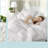 Luxurious Overfilled Bedding Sets, Polyester Microfiber Comforter, White Full/queen Size For Cozy Winter Nights