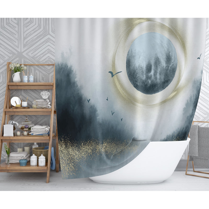 Abstract Shower Curtain, 90" H x 70" W