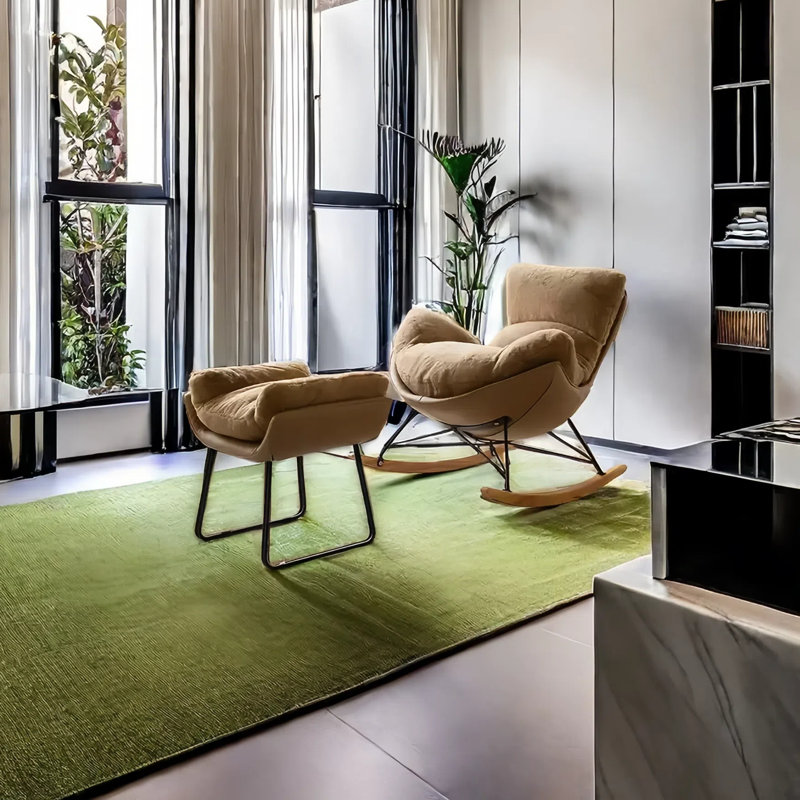Chaise berçante de qualité pour les loisirs, Brun