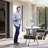 Olvia Glass Top Metal Base Dining Table
