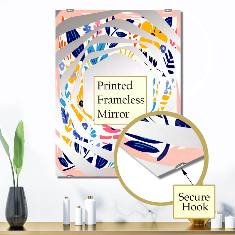 Miroir mural décoratif Makel - Bouquets assortis MIR141497, 32 po x 24 po