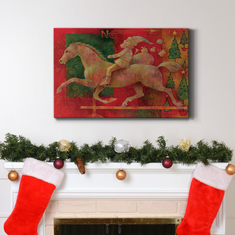Toile tendue avec châssis Santa Premium Gallery - prête à être accrochée, H 48 po x l 32 po x P 1 po