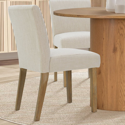 Alesana 18.5" W Linen Blend Upholstered Solid Wood Dining Chairs (Set of 2)
