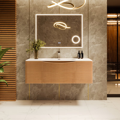 Kambrey 39'' Single Bathroom Vanity with Solid Surface Top