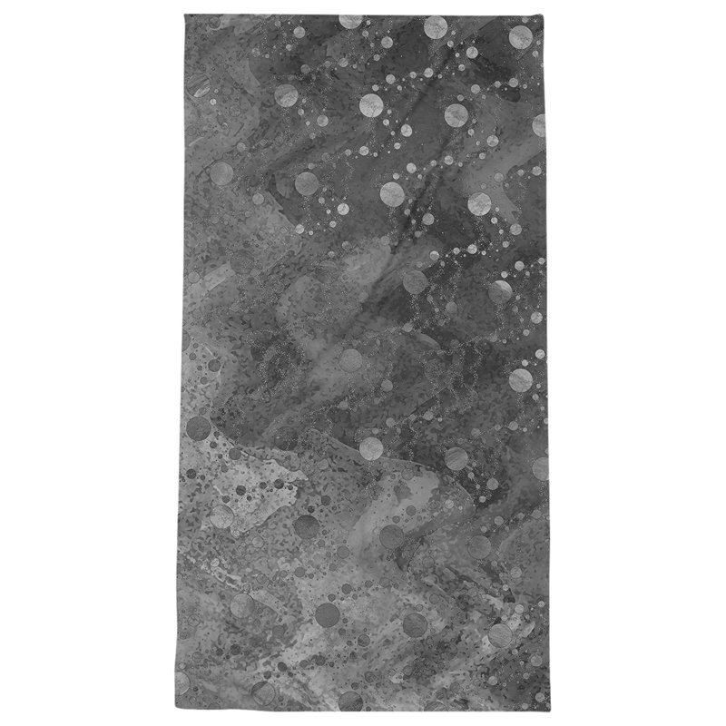 Serviette de bain Planets and Stars, Noir / blanc