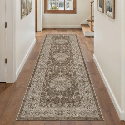Tapis oriental lavable avec envers antidérapant Vicky